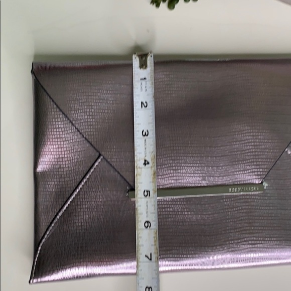 BCBGMaxazria Metallic Amethyst envelope clutch bag purple - Picture 4 of 12